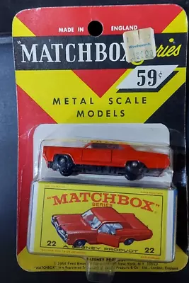 NIB Vintage Matchbox Superfast No. 22 Pontiac Coupe 1964 Red Blister Pac • $2000