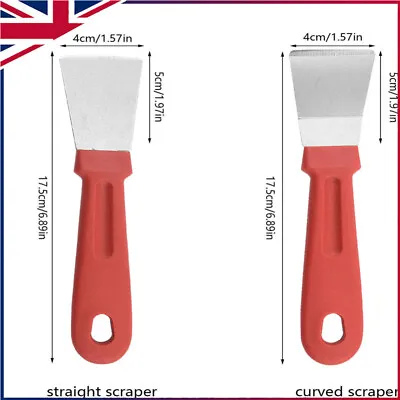 2Pcs Cleaning Scraper For Ovens Stoves Induction HobFreezer Stainless Steel • £4.89