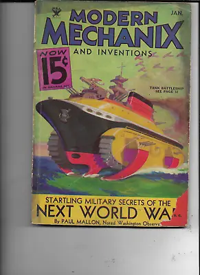 Modern Mechanix And Inventions Magazine---------january 1934 • $19.99