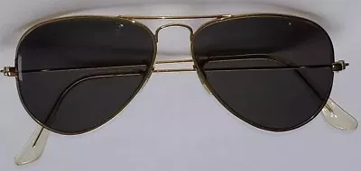 Vtg B&L Bausch & Lomb Ray-Ban Army Pilot Aviator Shooter Sunglasses Gold Frame ! • $252.90