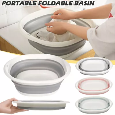 Collapsible Round Bowl Wash Basin Small Space Saving Camping Washing Up S/M/L • £4.55