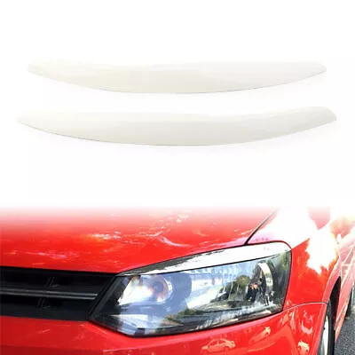 For VW Polo Mk5 6R 6C 2011-2017 2X Car Head Light Lamp Eyebrow Eyelid Cover Trim • $15.57