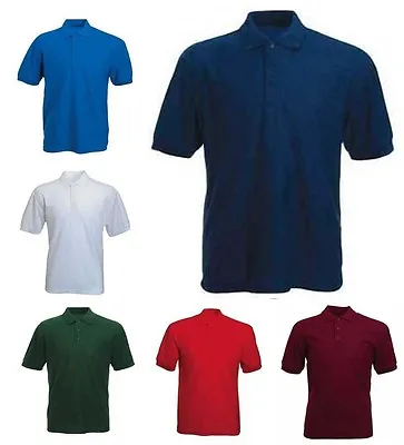 £9.95 • Buy Mens Lightweight Pique Polo T Shirt Size S To 5XL  - SPORTS CASUAL WORK LEISURE