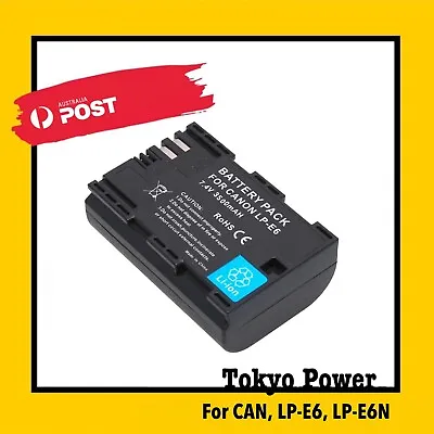 Battery For Canon Eos 5d 60d 7d 6d Mark Iii Lpe6 Lp-e6 3500mah 7.4v Replacement • $31.90