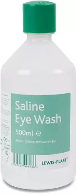 Lewis-Plast Saline Eye Wash Solution 500ml Bottle For Safe And Effective Eye • £5.33