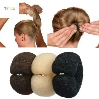 Hollywood Hair Bun Maker Sponge Bump Up Style Roll Tuck Donut Updo French Twist  • £5.69