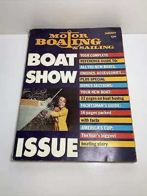 January 1971 Motor Boating Magazine Boat Show Issue Vintage 408 Pages ￼ • $19.70