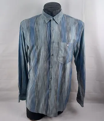 Missoni For Neiman Marcus Mens Button Front Dress Shirt Sz 56 Vintage LS Striped • $114.54