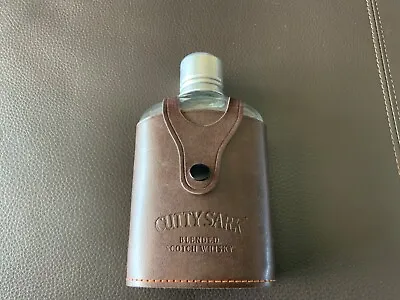 Vintage Cutty Sark Blended Scotch Whiskey Flask With Removable Leather Case • $25