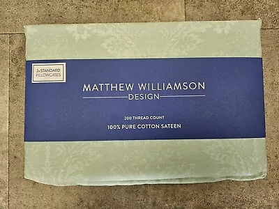 Matthew Williamson Floral Bloom Green Pillowcase Pair BNWT  • £19
