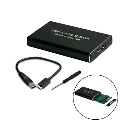 External MSATA SSD To USB 3.0 Super Speed Converter Adapter Enclosure Case US • $12.99