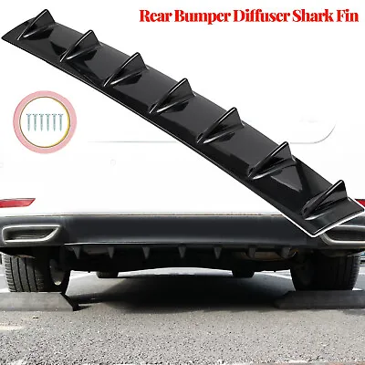 7 Shark Fins Universal Gloss Rear Bumper Decorative Spoiler Wing Lip Diffuser AU • $18.99