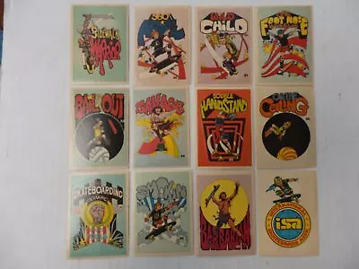 Lot Of 12 Different Vintage Donruss All Pro Skateboard Sticker Cards 1978 • $19.99