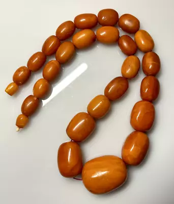 96.5 Grams Antique Natural Baltic Kahraman Amber Beads Necklace. • $4950