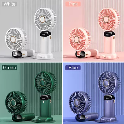 Portable Hand-held Fan Mini Folding Desk Fan Cooler Cooling USB Rechargeable H • £9.99