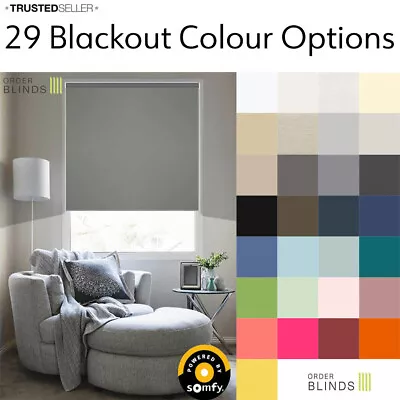 £156.49 • Buy Electric Roller Blinds - Blackout Roller Blinds Made Using Somfy Motors
