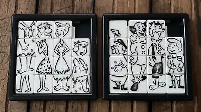 Vintage (2) - THE FLINTSTONES & BOZO Tile Slide Slider Puzzle Game Cartoons 60's • $39.97