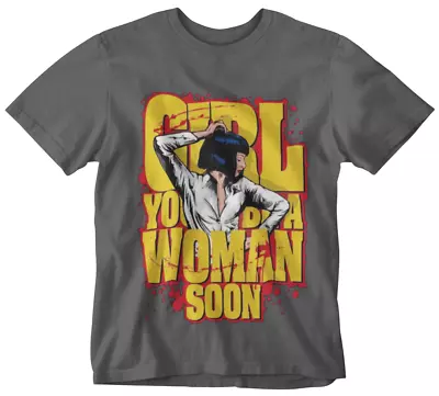 Pulp Fiction T-shirt  Mia Wallace Girl Tee Movie Retro Cool Yolo Tarantino  • £9.99