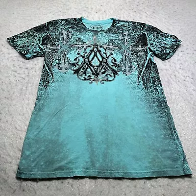 Archaic Afflcition T Shirt Mens Large L Light Blue Crew Neck Short Sleeve • $39.99