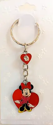 New Minnie Mouse Keyring Key Chain Red Love Heart Bag Charm Ladies Gift For Her • £3.45