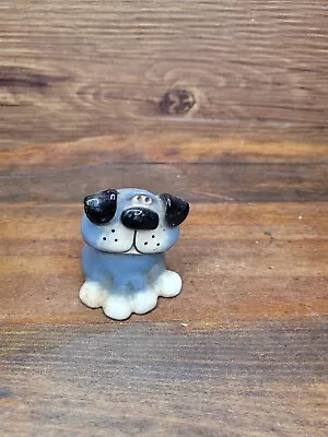 Douglas Russ Berrie  Gray Dog Figurine Signed • $18