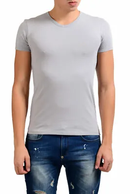 $34.99 • Buy Versace Collection Men's Gray Stretch V-Neck Short Sleeve T-Shirt XS S M L XL