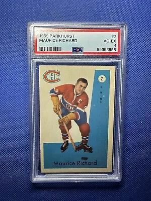 1959 Parkhurst #2 Maurice Richard Canadiens HOF PSA 4 - VG/EX • $350