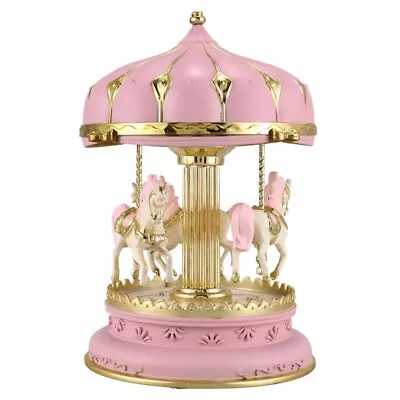 Vintage Horse Carousel Music Box Toy Creative Craft Birthday Holiday Gifts • $13.49