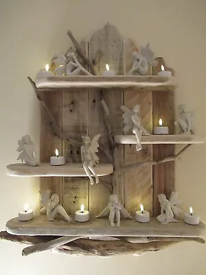 Beautiful Driftwood Tree Shelves Solid Rustic Shabby Chic Nautical • £69.99