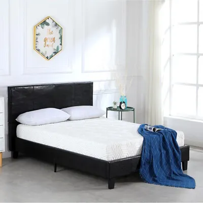 Full Size Bed Frame With Headboard Upholstered Platform Bed Frame • $139.79