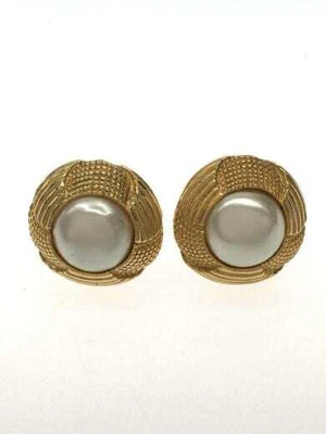 $413.63 • Buy CHANEL Pearl Earrings GLD Women's Jewelry Old Vintage