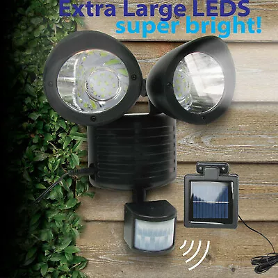 22 LED Dual Security Detector Solar Spot Light Motion Sensor Outdoor Floodlight • $17.99
