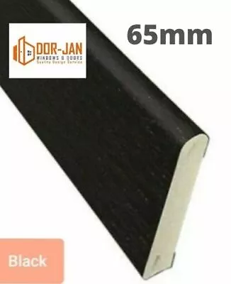 £3.99 • Buy 65mm Black UPVC Plastic Trim Cloaking Fillet Window Bead - Length 1m - 5m COILED