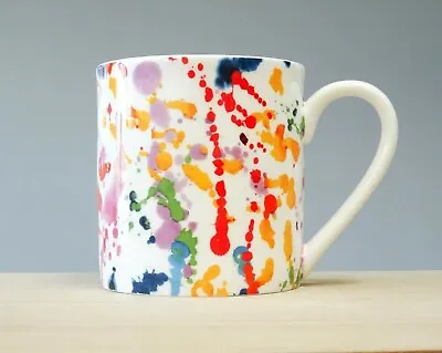 £12.99 • Buy Bone China Colourful Paint Splatter Mug Hand Decorated In Wales (Almost A Pint)