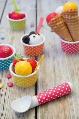 2x Zak! Designs Ice Cream Bowl And Spoon & An Ice Cream Scoop Set - Colorful • £8.49