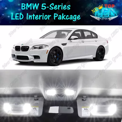 White Interior LED Light Package Kit For 2011-2015 BMW 5 Series M5 535i 550i F10 • $26.99