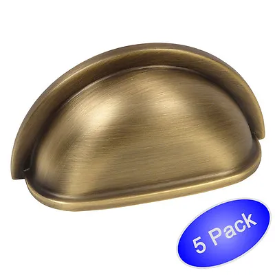 $12.05 • Buy *5 Pack* Cosmas Cabinet Hardware Brushed Antique Brass Cup Handle Pull #4310BAB