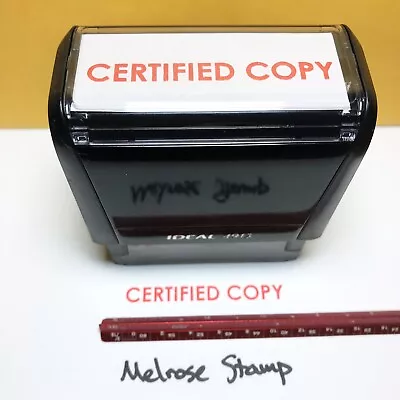 Certified Copy Rubber Stamp Red Ink Self Inking Ideal 4913 • £9.45