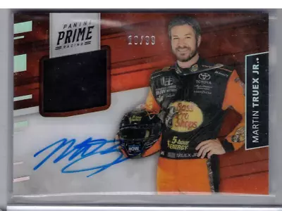 2018 Panini Prime MARTIN TRUEX Jr. Signature Swatches Card 10/99 • $3.75