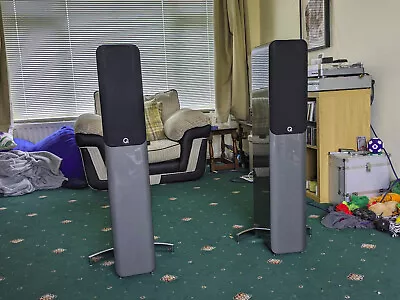 £600 • Buy Q Acoustics Concept 50 Floorstanding Speakers - Grey/silver