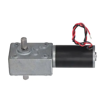 DC 24V Speed Reduction Self Locking Dual Shaft Reversible Worm Geared Motor 5RPM • $32.78