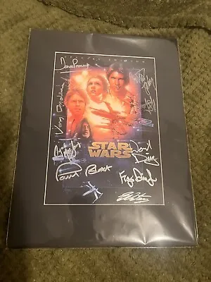 Signed Star Wars Poster - Carrie Fisher And Dave Prowse • £2000