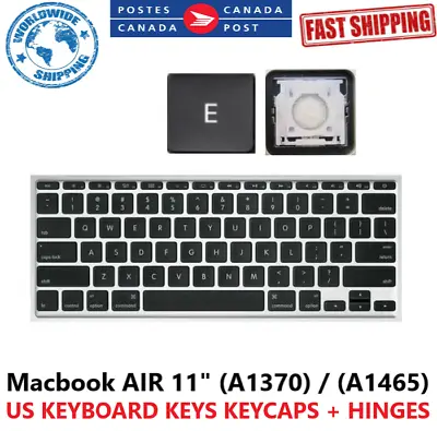 New US Keyboard Keys Keycaps Clips Hinges For Macbook AIR 11  A1370 / A1465 • $3.60