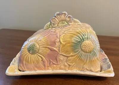 Vintage Kensington Ware Majolica Butter Or Cheese Dish W/ Lid Rare Collectible • $79