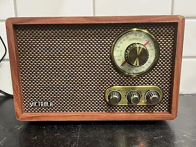 Victrola VRS-2800 Retro Wood Bluetooth FM/AM Radio - Walnut • $25