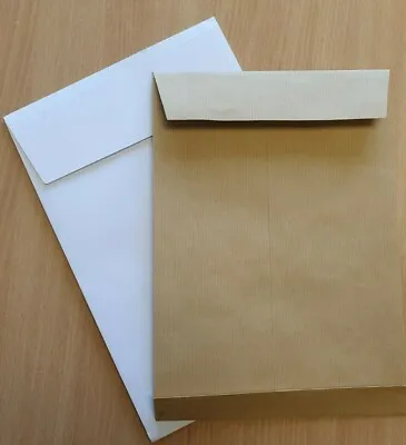 Box Of C4 Peel And Seal Gusset Envelopes - Brown And White Available • £9.99