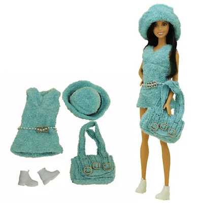 Dolls Outfits Shoes Bag Necklace Fashion Doll Clothing Set For 11.5  1/6 Doll • $10.55