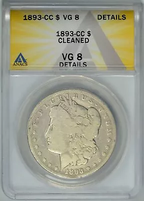 1893-CC  ANACS  VG08 Details  *  Key Date Morgan Dollar  *  #6236844 • $335