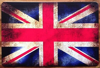 Vintage Look Union Jack Flag Retro Style Metal Wall Sign Plaque UK England • £6.95