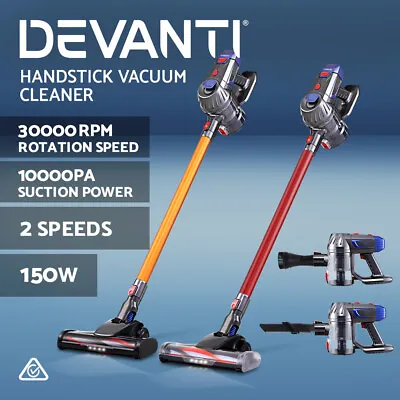 Devanti Handheld Vacuum Cleaner Cordless Bagless Stick Handstick Vac Recharge • $109.95